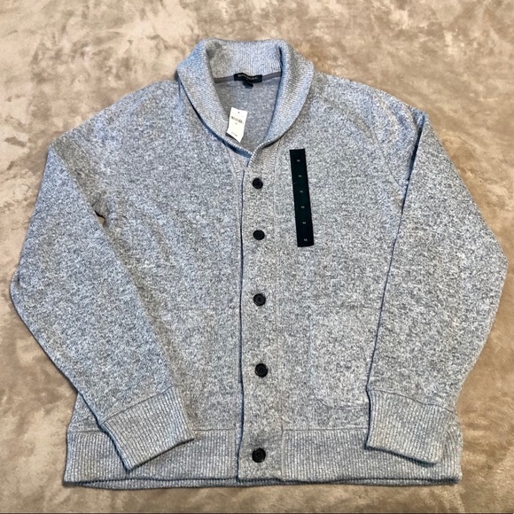 Banana Republic Other - Men’s Banana Republic Heather Light Gray Cardigan